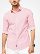 Michael Kors Mens Slim-fit Geometric Stretch-cotton Shirt