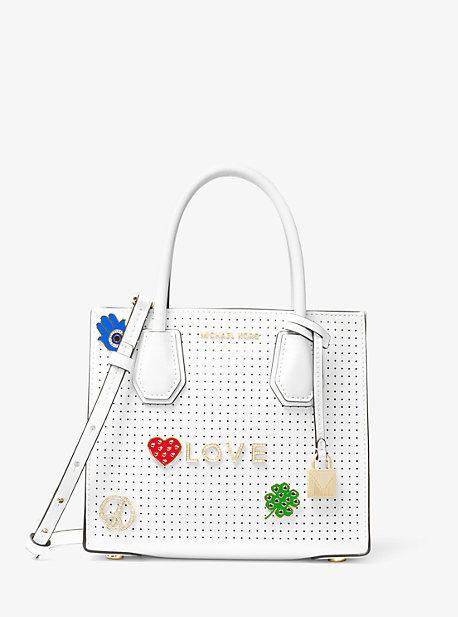 Michael Michael Kors Mercer Love Perforated Leather Crossbody