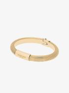 Michael Kors Gold-tone Ribbed Hinge Bracelet