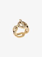 Michael Kors Pave Gold-tone Chain-link Ring