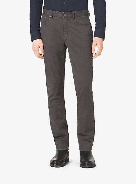 Michael Kors Mens Tailored/classic-fit Stretch-cotton Twill Jeans