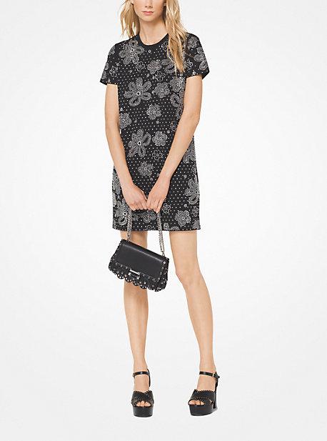 Michael Michael Kors Floral Studded Scuba-crepe Dress