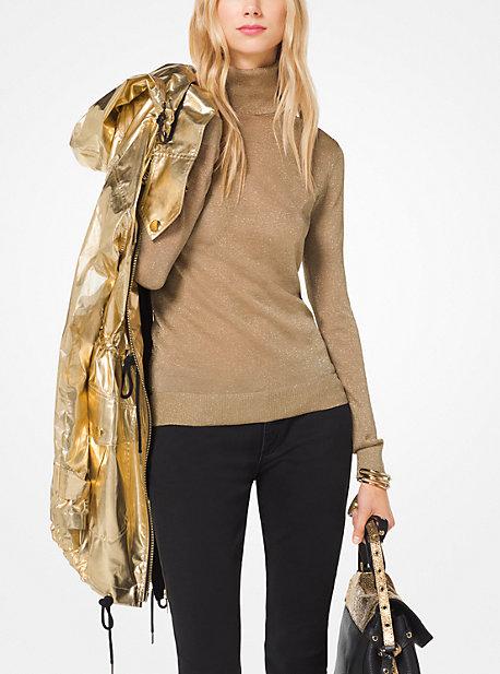 Michael Michael Kors Metallic Turtleneck Pullover