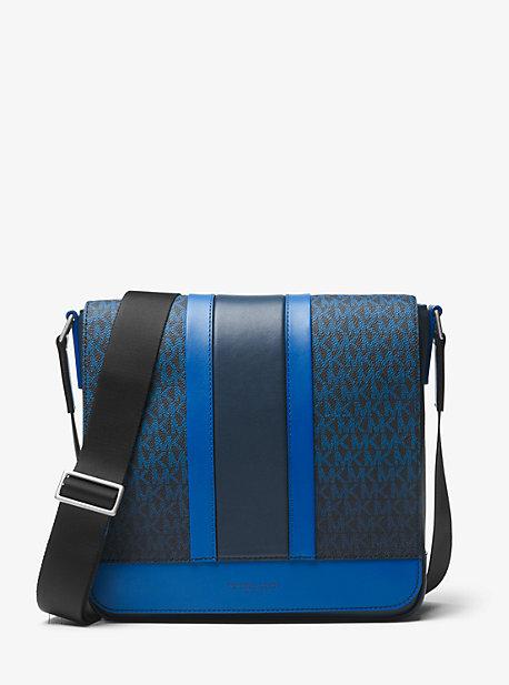 Michael Kors Mens Odin Medium Logo Stripe Messenger