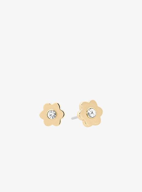 Michael Kors Gold-tone Floral Stud Earrings