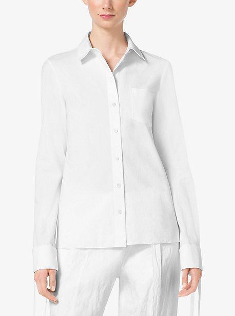 Michael Kors Collection Tie-cuff Cotton-poplin Shirt
