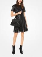 Michael Michael Kors Perforated Faux-leather Dress