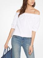 Michael Michael Kors Stretch-cotton Off-the-shoulder Top