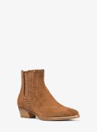 Michael Kors Collection Presley Suede And Leather Ankle Boot