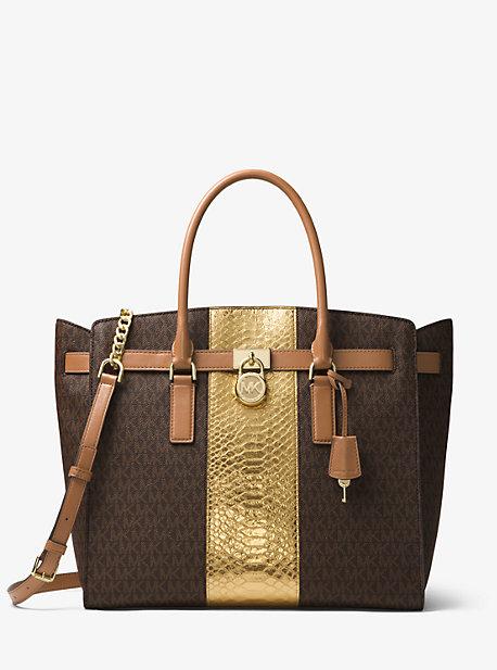 Michael Michael Kors Hamilton Embossed-leather And Logo Weekender