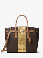Michael Michael Kors Hamilton Embossed-leather And Logo Weekender