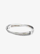 Michael Kors Pave Silver-tone Gray Acetate Bangle