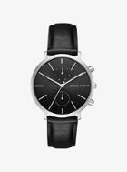 Michael Kors Jaryn Silver-tone And Leather Watch
