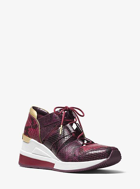 Michael Michael Kors Beckett Embossed-leather Trainer