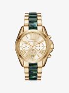 Michael Kors Bradshaw Gold-tone And Acetate Watch