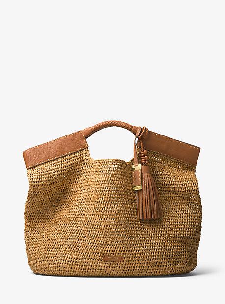 Michael Kors Collection Loren Raffia Market Bag