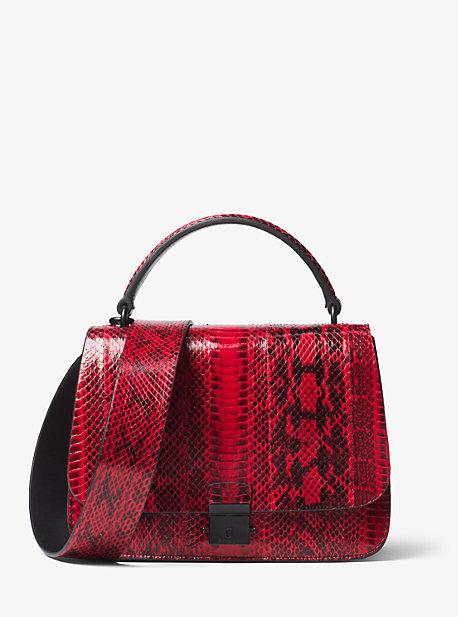 Michael Kors Collection Mia Python Shoulder Satchel