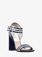 Michael Kors Collection Desi Striped Leather Sandal