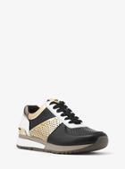 Michael Michael Kors Allie Metallic Perforated Leather Sneaker