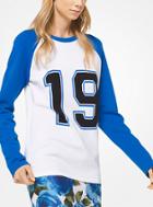 Michael Kors Collection Stretch-viscose 1981 Varsity Baseball Tee