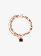 Michael Kors Gold-tone Smoky Quartz Stone Charm Bracelet