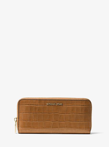 Michael Michael Kors Mercer Embossed-leather Continental Wallet