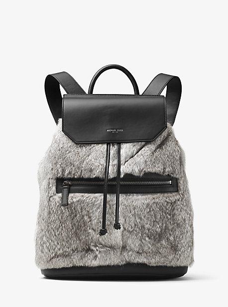 Michael Kors Mens Kirk Fur And Leather Backpack
