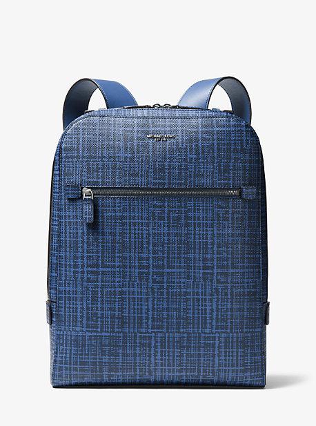 Michael Kors Mens Harrison Crosshatch Leather Backpack