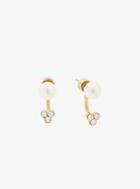 Michael Kors Gold-tone Crystal/glass Pearl Earrings
