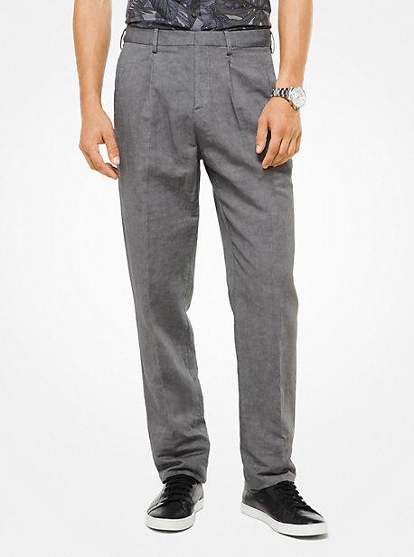 Michael Kors Mens Cotton And Linen Trousers