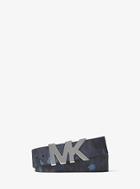 Michael Kors Mens Painterly Camo Logo Belt