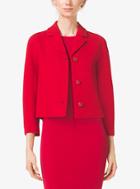 Michael Kors Collection Stretch Boucle-crepe Cropped Jacket