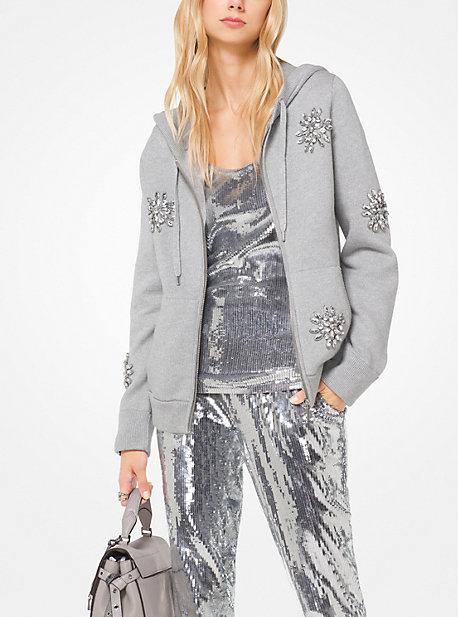 Michael Michael Kors Embellished Cotton Hoodie