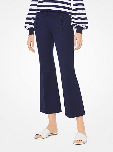 Michael Michael Kors Stretch-twill Cropped Sailor Pants