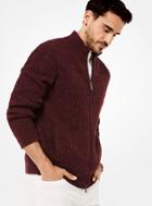 Michael Kors Mens Wool-blend Ribbed Sweater
