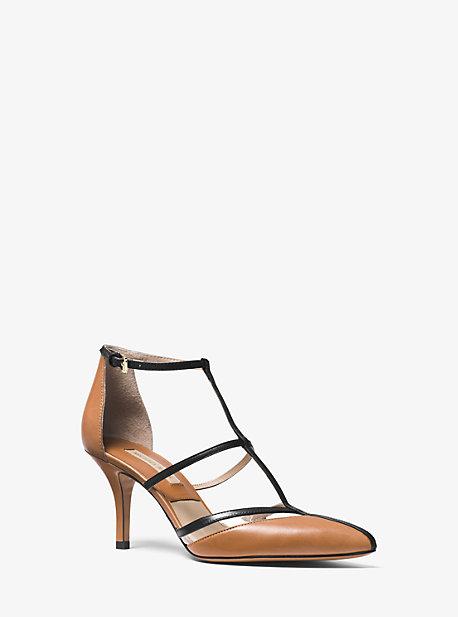 Michael Kors Collection Sahar Calf Leather And Pvc Pump