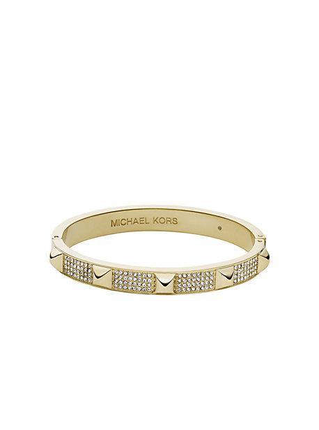 Michael Kors Pave Studded Gold-tone Bangle