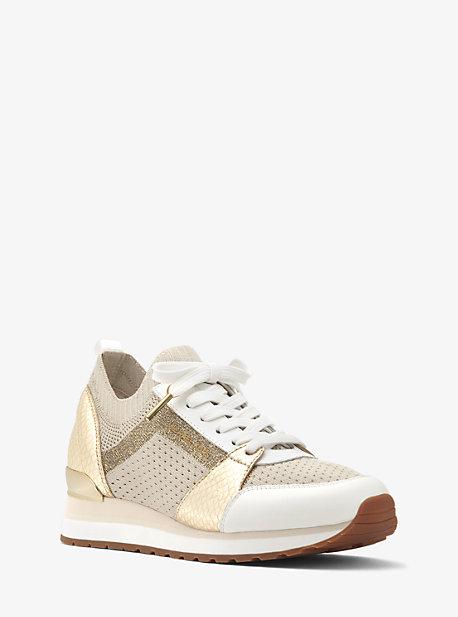 Michael Michael Kors Billie Metallic Knit Sneaker