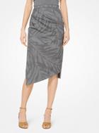 Michael Kors Collection Palm Stretch-wool Draped Skirt