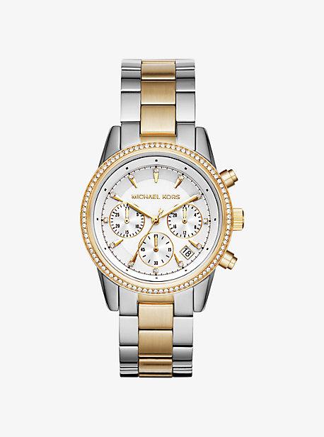 Michael Kors Ritz Pave Two-tone Watch