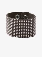 Michael Kors Crystal Gunmetal-tone Leather Bracelet