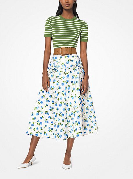 Michael Kors Collection Striped Viscose T-shirt