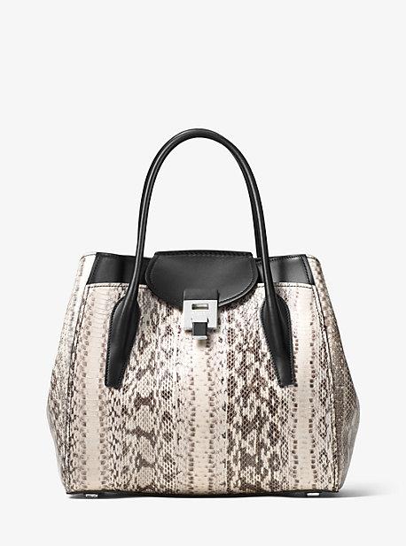 Michael Kors Collection Bancroft Large Snakeskin Tote