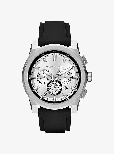 Michael Kors Grayson Silver-tone Silicone Watch