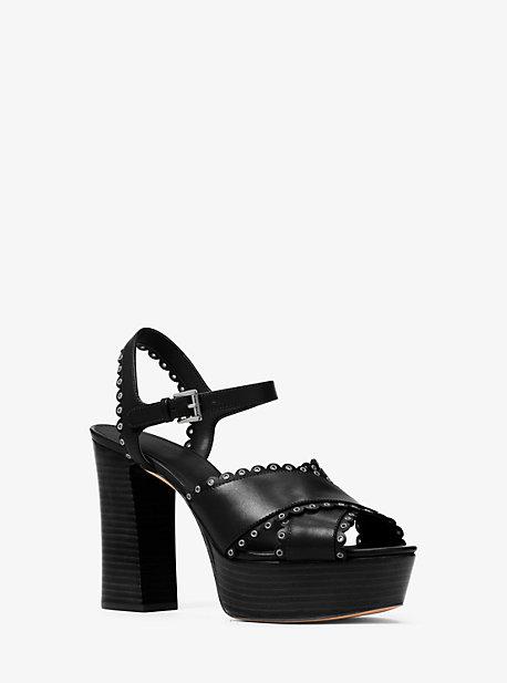 Michael Michael Kors Jessie Leather Platform Sandal