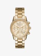 Michael Kors Ritz Pave Gold-tone Watch