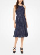 Michael Michael Kors Chain-link Dot Chiffon Dress