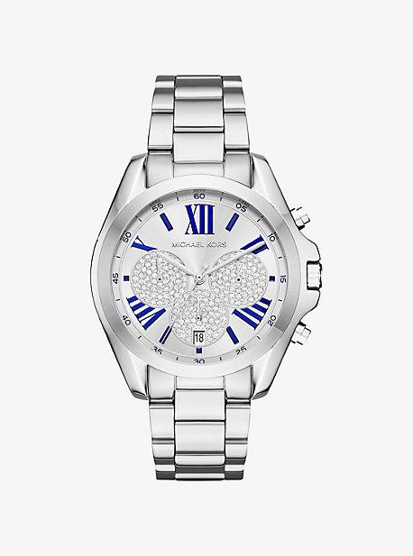Michael Kors Bradshaw Pave Silver-tone Watch