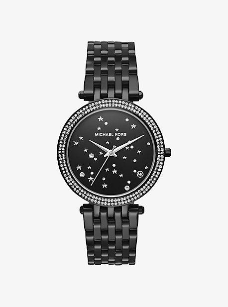 Michael Kors Darci Celestial Pave Black-tone Watch
