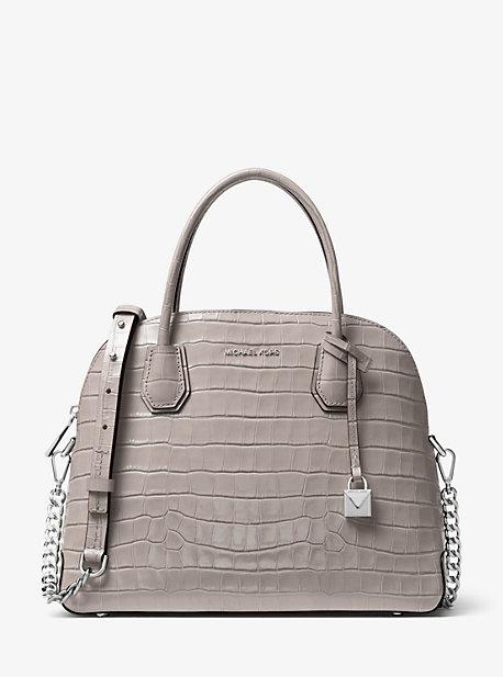 Michael Michael Kors Mercer Embossed-leather Dome Satchel